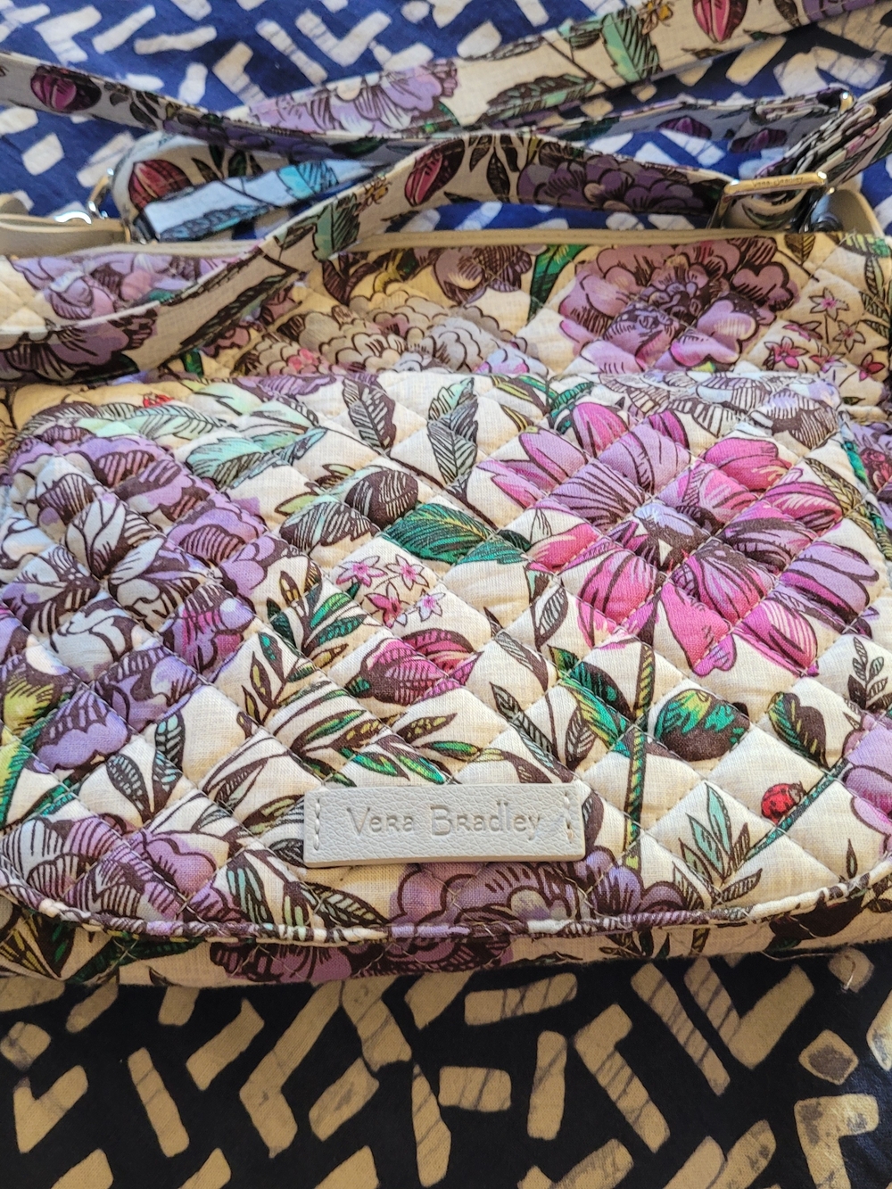Vera Bradley Floral Quilted Crossbody Bag - Pink & Cream